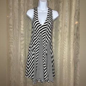 Barneys New York Wayne Les Reveries Zebra Stripe Silk Dress Boho Pucci 60s Style